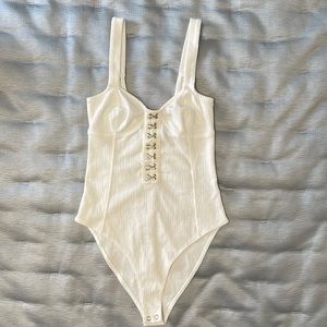 White Forever 21 bodysuit top